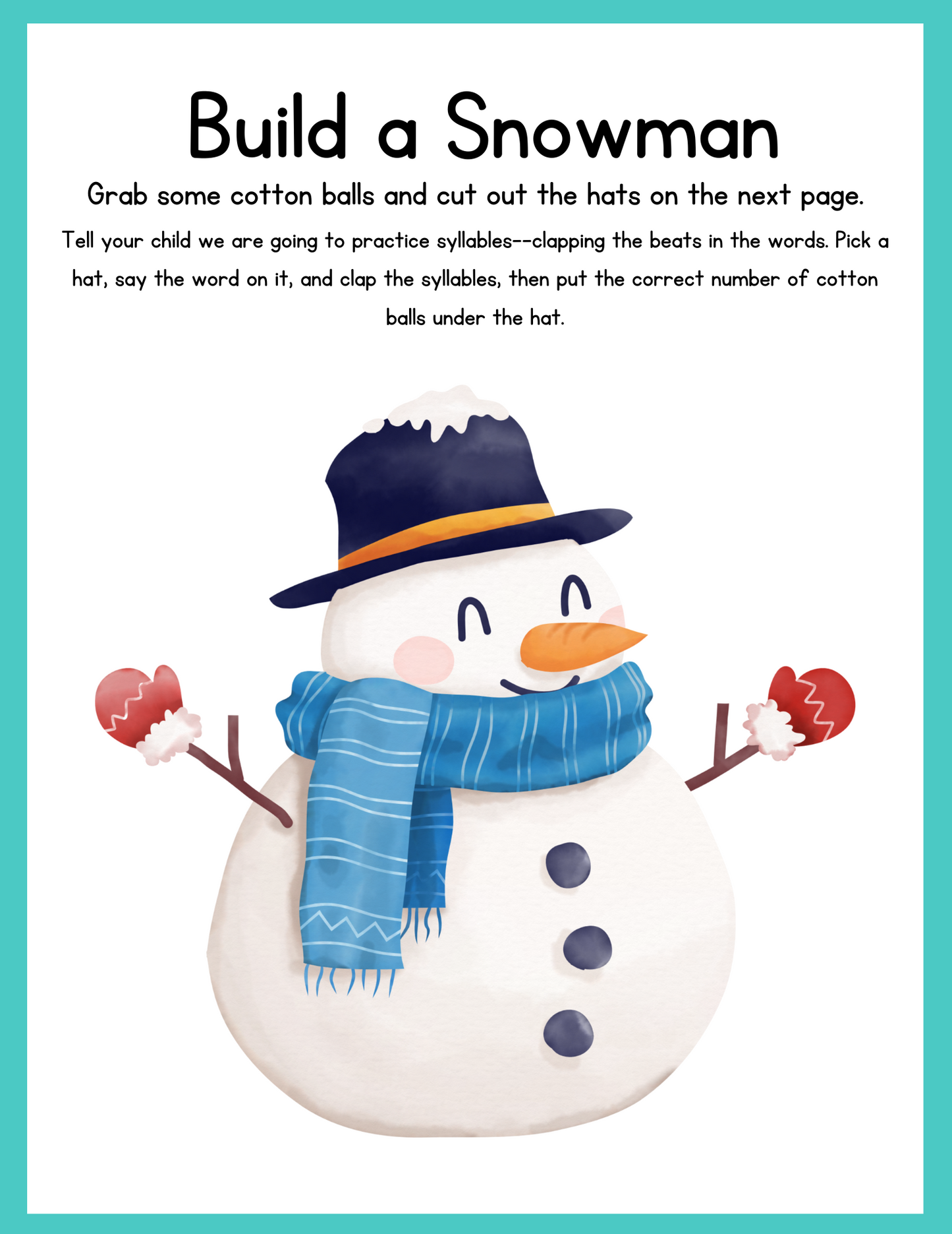 Syllable Snowman